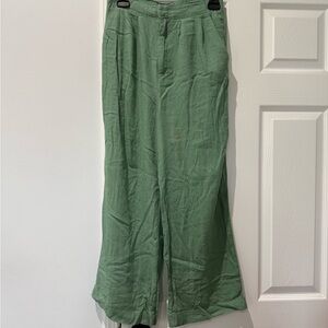 Green Linen Pants